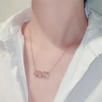 日韩时尚潮流精致520心动气质百搭钛钢锁骨项链短款项链女礼物