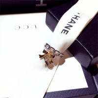 新款时尚韩版欧美潮流超闪镶水钻蝴蝶结气质百搭戒指食指指环女