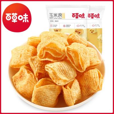 百草味(BE&CHEERY)[玉米浪40gx3袋]玉米薯片薄脆片膨化休闲零食小吃 玉米浓汤40gx2袋