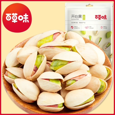 百草味(BE&CHEERY)-开心果155g孕妇休闲零食原色坚果批发特产