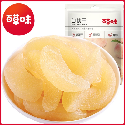 百草味(BE&CHEERY)白桃干100g果脯水果干蜜饯即食办公室休闲食品水蜜桃子肉