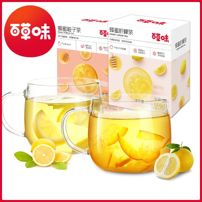 百草味(BE&CHEERY)蜂蜜柚子茶420g果酱茶泡水冷热饮品冲泡柠檬水果茶花茶袋装