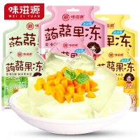 味滋源蒟蒻果冻200gx2袋水果汁蜜桃白桃芒果梅子味休闲零食品儿童