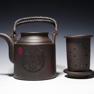 宜兴紫砂壶大号容量泡茶套装家用过滤提梁烧水煮茶壶陶瓷功夫茶具_2