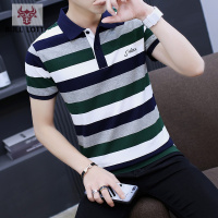 公牛乐途2021冰丝纯棉T恤男短袖翻领有领潮流体恤夏季衣服青年修身半袖POLO衫