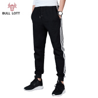 公牛乐途2021男士棉质缩口束脚裤子宽松舒适运动裤小脚裤学生潮修身卫裤