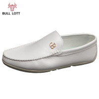 公牛乐途网红同款白色豆豆鞋男2021春季新款男鞋夏季透气休闲小皮鞋男