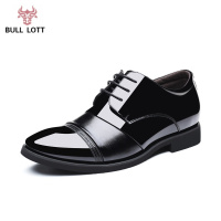 公牛乐途2021隐形内增高8公分皮鞋男结婚礼用加高6cm新郎高跟正装鞋子曾高婚鞋
