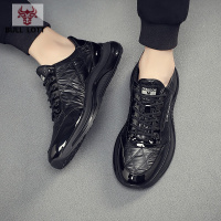 公牛乐途2021运动鞋男秋季网红男鞋春秋鞋子男潮鞋百搭黑色男士跑步鞋