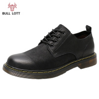 公牛乐途2021马丁靴男低帮英伦风潮鞋磨砂皮春秋透气休闲皮鞋牛皮马丁鞋牛筋底