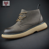 公牛乐途2021马丁靴男高帮潮牌切尔西牛皮小短靴男真皮机车复古耐磨防水工装靴