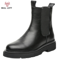 公牛乐途2021切尔西靴男高帮烟筒靴马丁靴英伦风靴子短靴男靴皮靴商务正装皮鞋