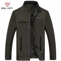 公牛乐途2021中老年男士薄款春秋季外套中年人商务休闲上衣爸爸装秋装父亲夹克