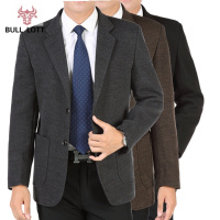 公牛乐途2021休闲西服中年男士春秋季厚新款宽松单西大码40-50岁爸爸西装外套