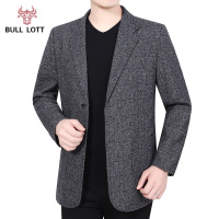 公牛乐途2021春秋男装单件西服上衣40岁50中年爸爸装外套中老年人商务休闲西装