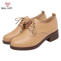 公牛乐途2021妈妈鞋单鞋中跟真皮软底舒适大码女鞋中年鞋子春秋季女士深口皮鞋