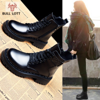 公牛乐途真皮马丁靴2021年新款女鞋子春秋单靴秋季秋款早秋女款短靴子