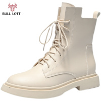 公牛乐途马丁靴女2021年新款春秋英伦风单靴短靴帅气瘦瘦靴子小众设计