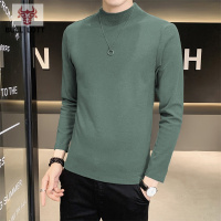 公牛乐途2021长袖T恤男士德绒中半高领秋冬季纯色打底衫秋衣内搭加绒男装上衣