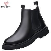 公牛乐途2021马丁靴男士冬季真皮羊毛高帮棉皮鞋切尔西靴加绒保暖防滑雪地靴子