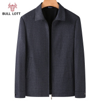 公牛乐途2021中老年大码夹克男加肥加大号肥佬男士翻领外套宽松胖爸爸父亲秋装