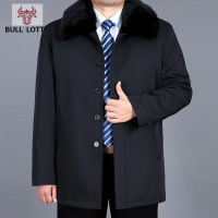 公牛乐途2021冬季中老年人胖子男爷爷装棉衣棉袄加肥特大码超大号加厚爸爸外套