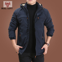 公牛乐途2021棉衣男冬季加厚男士加绒外套保暖冬装衣服棉袄年新款男冲锋衣
