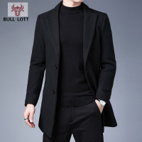 公牛乐途2021男士毛呢大衣双面呢子羊毛外套中长款西装羊绒西服秋冬季加厚夹克定做款