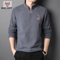 公牛乐途2021新款拉链抓绒卫衣男秋冬季立领摇粒绒双面德绒打底衫保暖内衣定做款