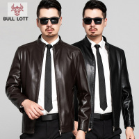 公牛乐途2021海宁皮衣男中青年绵羊皮夹克男休闲立领真皮皮衣软皮衣秋冬外套男定做款