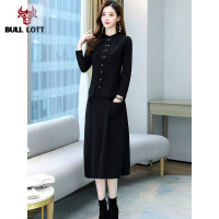 公牛乐途2021早秋新款女装套装裙子休闲时尚减龄两件套上衣气质大码显瘦初秋季