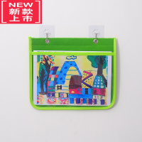 可莉允幼儿园美术作品展示袋透明 幼儿绘画画作业儿童教室图书收纳挂袋