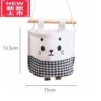 可莉允小号龙猫棉麻单兜收纳挂袋兜墙挂式收纳袋衣柜门后布艺杂物储物袋