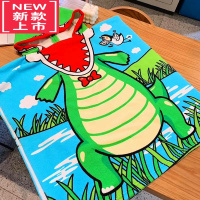 可莉允儿童浴巾带帽斗篷吸水毛巾衣宝宝速干游泳浴袍洗澡沙滩巾