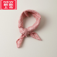 可莉允日系文艺儿童小方巾女宝宝可爱发带头巾春秋领巾薄款男女孩围巾潮毛巾