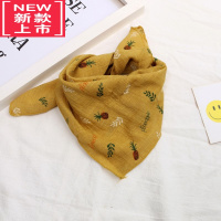 可莉允.儿童棉麻围巾夏季薄款宝宝婴儿方巾三角口水巾防晒丝巾围脖男女毛巾