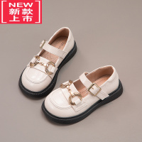 可莉允女童鞋儿童小皮鞋2022新款春秋款英伦风软底宝宝学生乐福鞋子运动休闲鞋