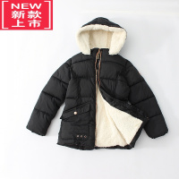 可莉允2-14岁加厚女童冬季羊羔毛棉袄外套夹棉保暖棉衣棉服中长款