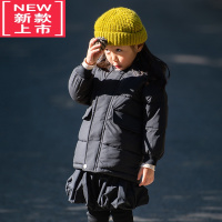 可莉允小原亲子装秋冬厚长款过膝棉服大童连帽棉衣外套母女装面包服