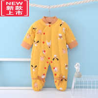 可莉允宝宝手工花包脚连体棉衣冬款婴儿童连身棉服新生儿保暖外出衣