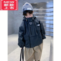 可莉允男童秋冬工装夹克棉服2022新款儿童加厚冬装男孩冬季韩范夹棉外套