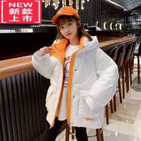 可莉允女童外套秋冬装新款夹棉加厚棉衣网红羽绒棉服深秋风衣洋气中大童