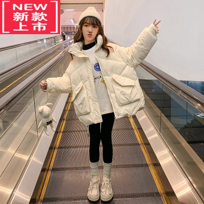 可莉允女童棉服冬装加厚2022新款韩版洋气女孩羽绒棉衣儿童棉袄冬季外套