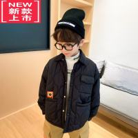 可莉允童装男童棉服外套冬装2022新款中大童夹棉衬衣儿童棉衣冬季潮