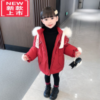 可莉允韩版秋冬季女童加厚羽绒服2022新款女孩宝宝外套儿童轻棉服
