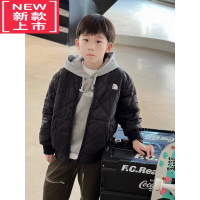 可莉允熊孩子家自制韩潮范秋冬款儿童菱形格棉服外套男童棒球服夹克衫