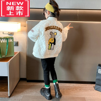 可莉允女童秋冬装加厚棒球服2022新款小女孩卡通羽绒棉袄外套夹克上衣潮棉服