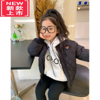 可莉允女童加厚外套秋冬装新款宝宝洋气防风上衣韩版儿童棒球服夹克棉袄棉服