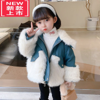 可莉允女童毛皮外套2022冬季新款童装中小童加厚保暖毛毛衣宝宝洋气冬装棉服