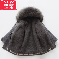 可莉允儿童派克服皮草外套冬棉衣男女童内胆仿狐狸毛宝宝加厚棉服可拆卸